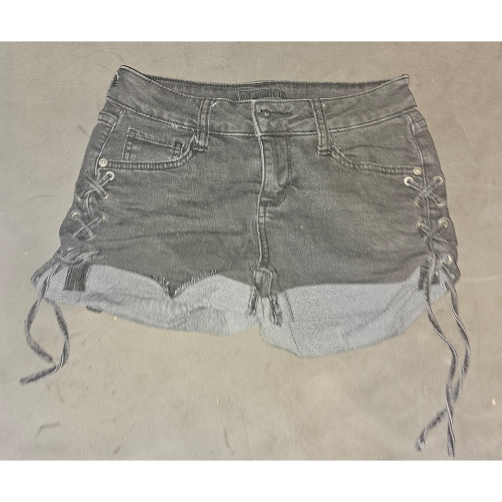 Grey Tie Side Short Shorts
